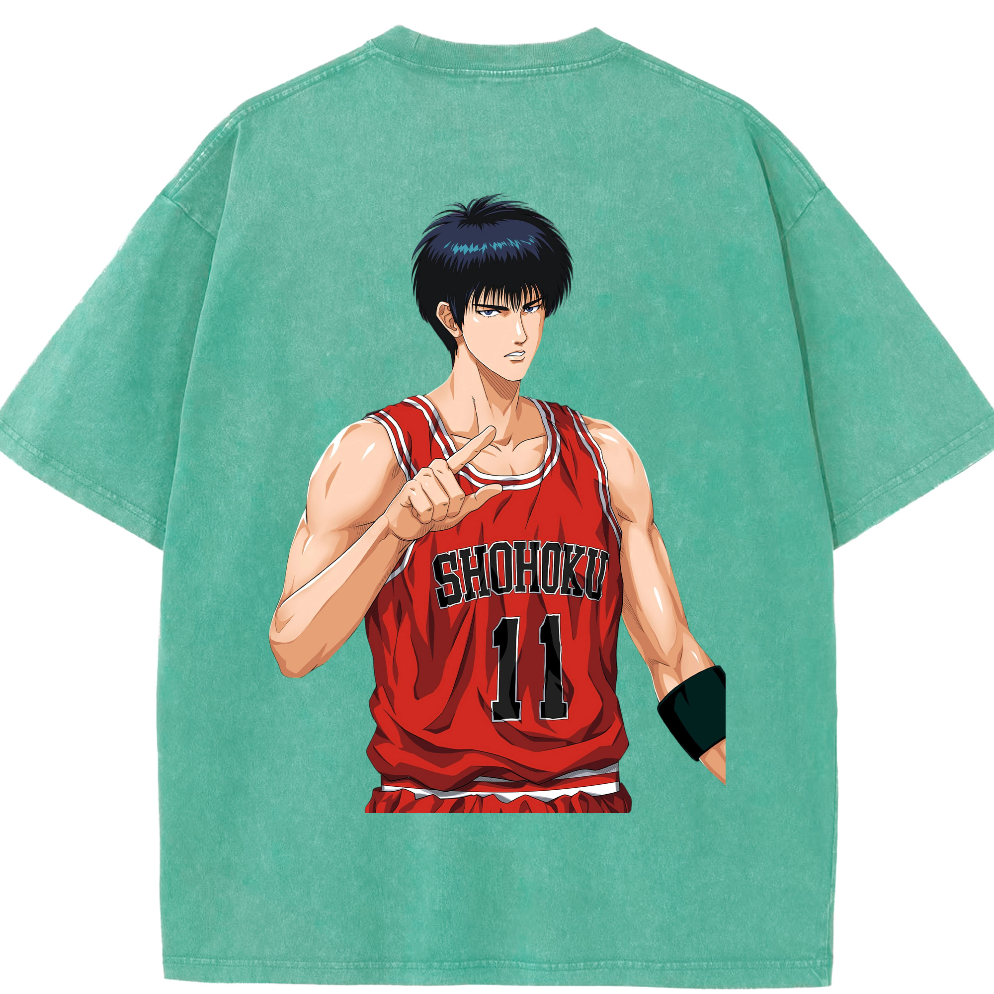 （画像用） SLAM DUNK／スラムダンク 綿100% ヴィンテージ風 半袖Tシャツ（背面プリント）